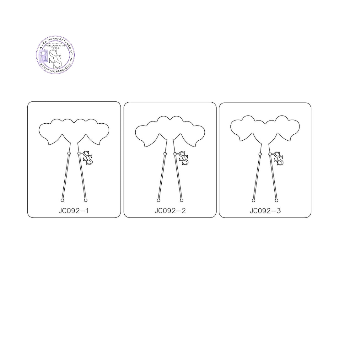 PANCAKE DIE JC092 HEART COMPONENT